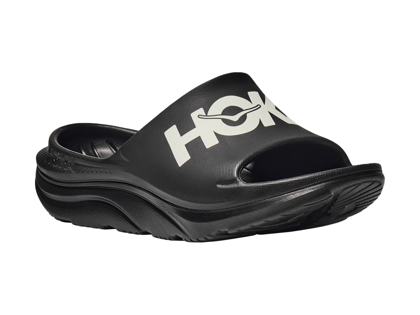 Sandalias HOKA Ora Athletic Slide Negro Blanco para Hombre
