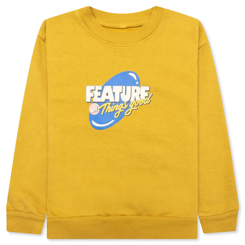 Kids Bubble Play Crewneck Dijon