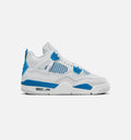 Air Jordan 4 Retro Industrial Blue Grade School Lifestyle Shoe Off White Industrial Blue Neutral Grey