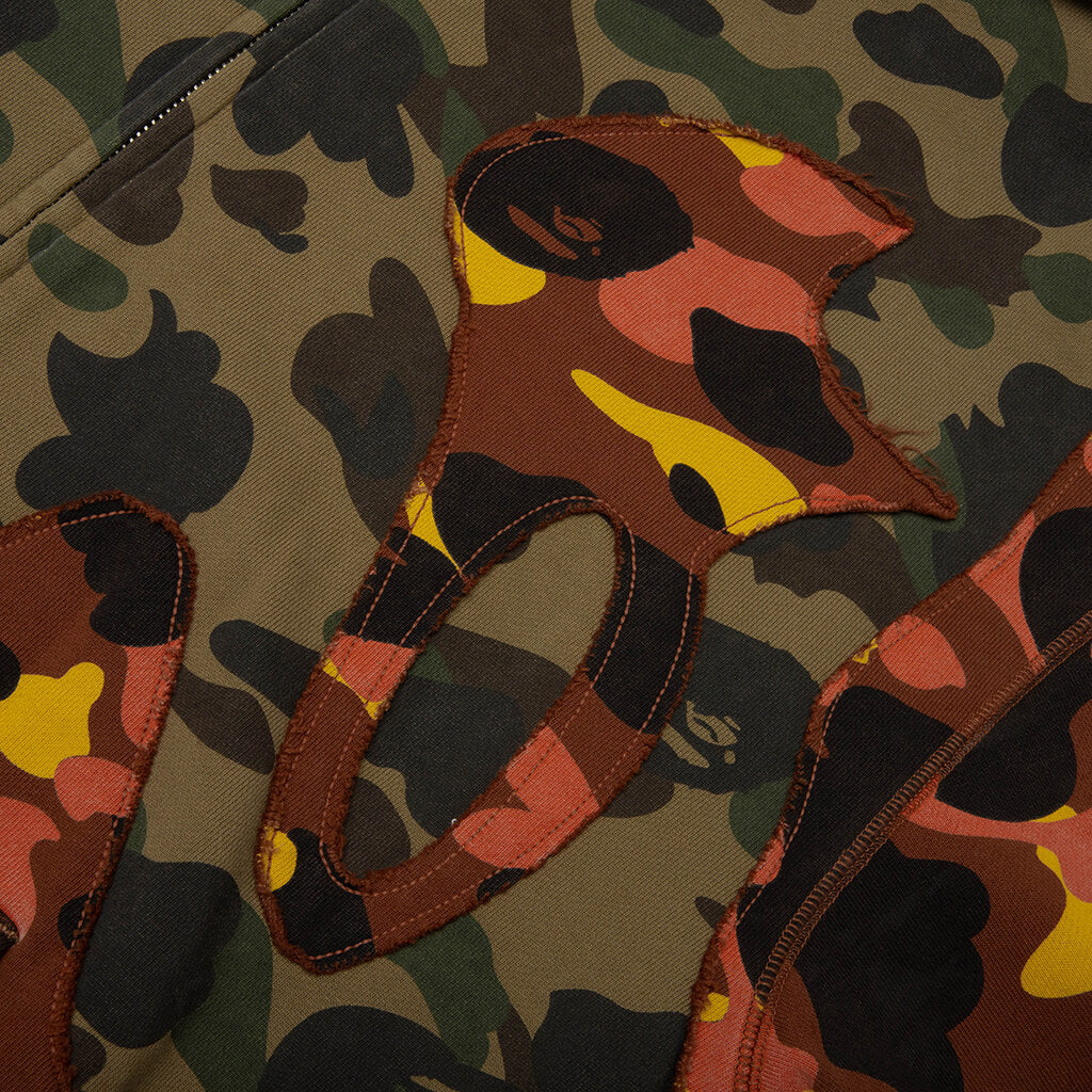 1st Camo Upcycled Relaxed Fit Full Zip Hoodie Multi
