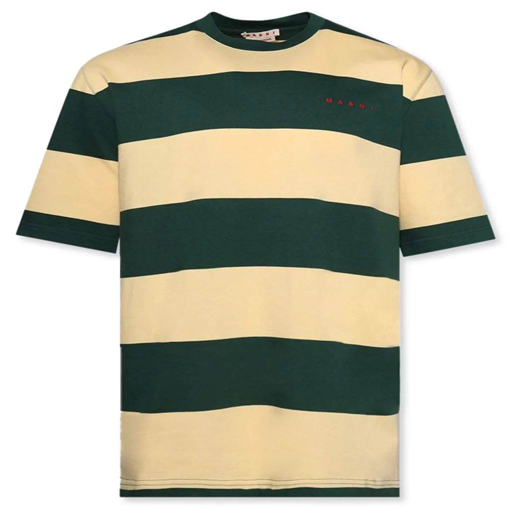 Maxi Stripe T Shirt Emerald Yellow