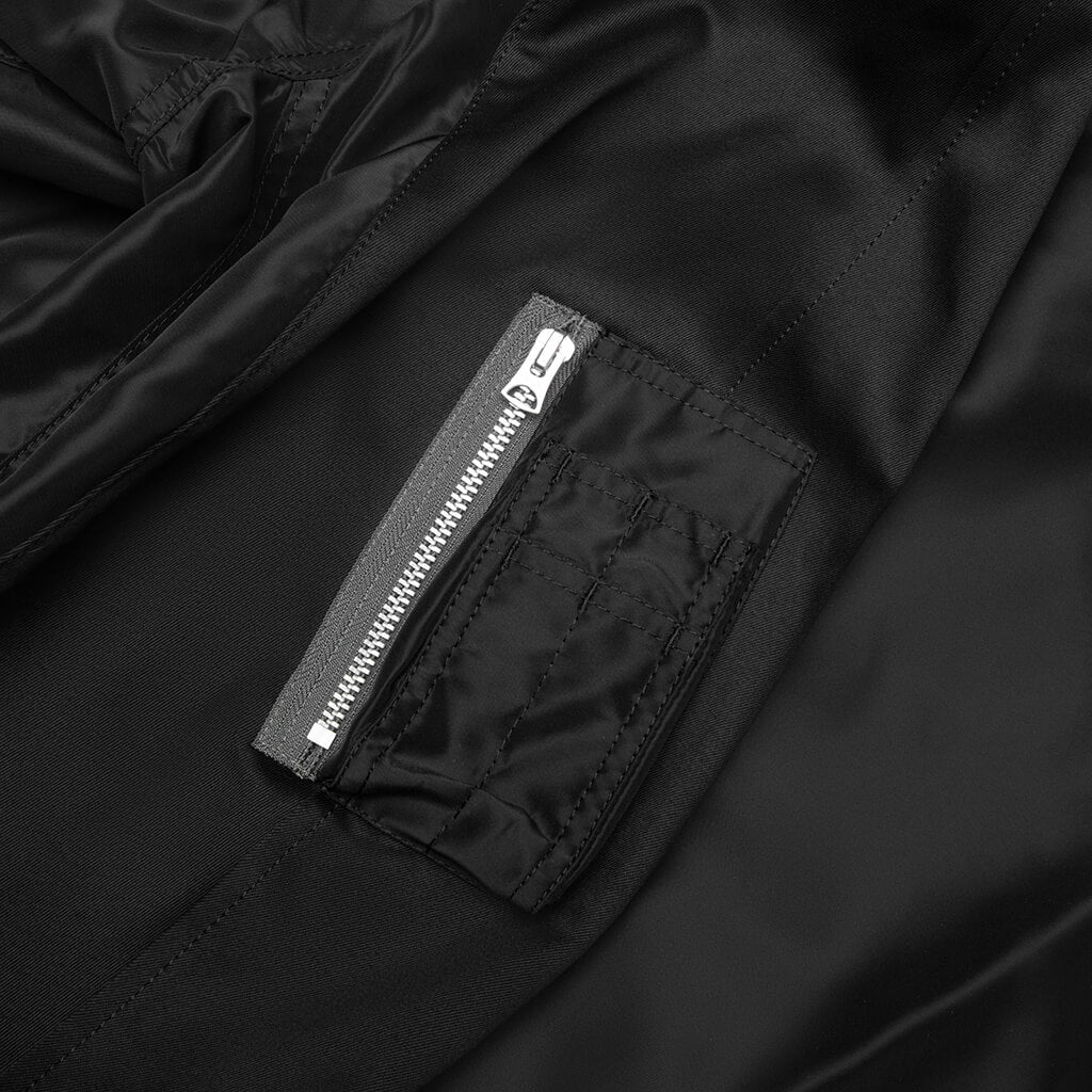 Cotton Chino x Nylon Twill Blouson Black