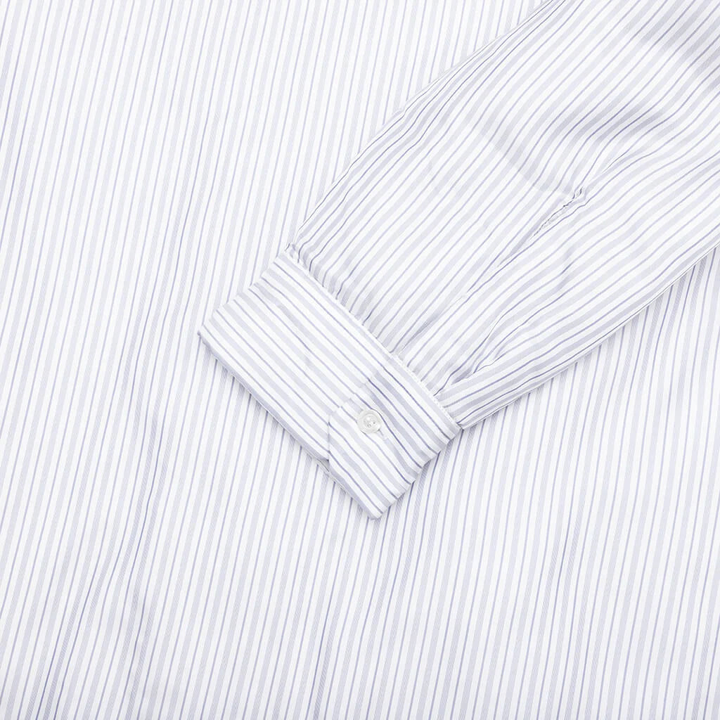 Padded Stripe L S Shirt Blue
