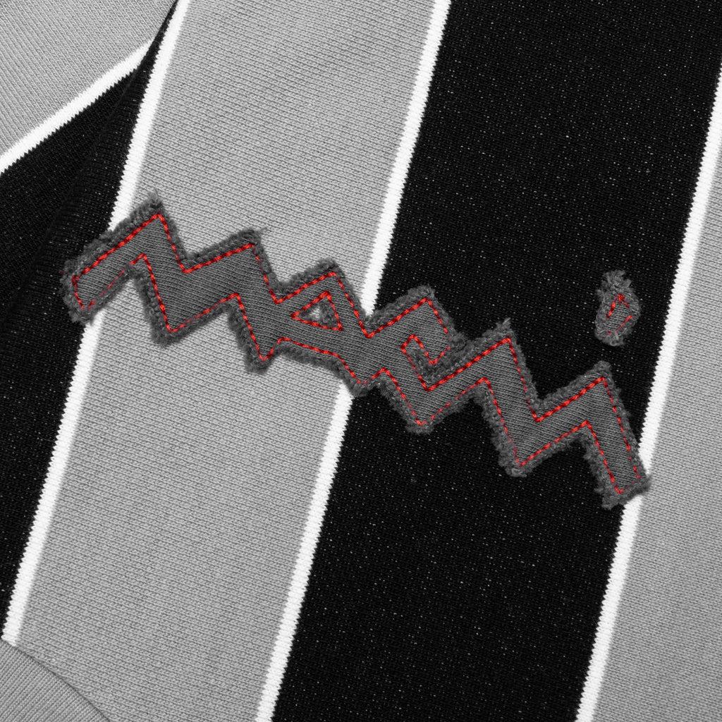 Striped Mending Logo Sweatshirt Black