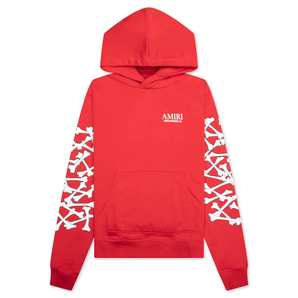 Bones Stacked Hoodie Red