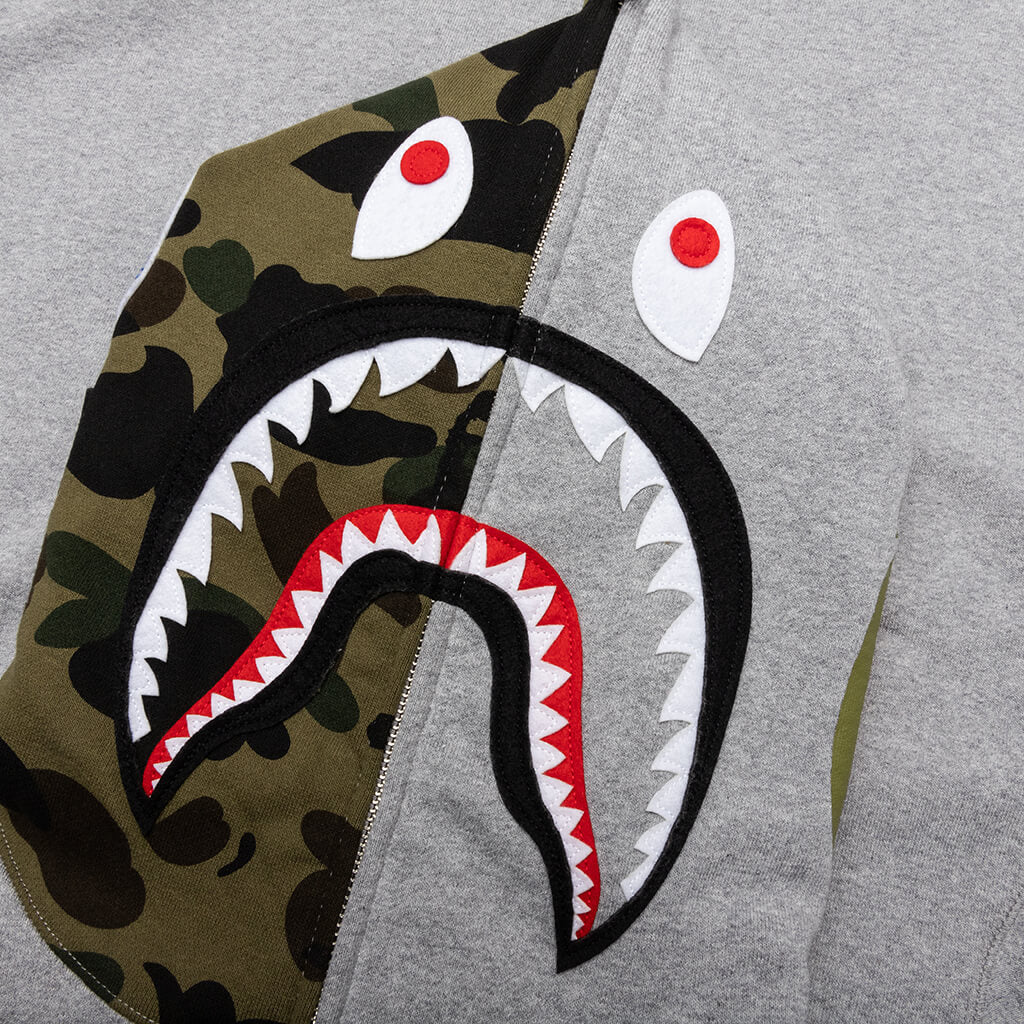 Shark Full Zip Hoodie Grey