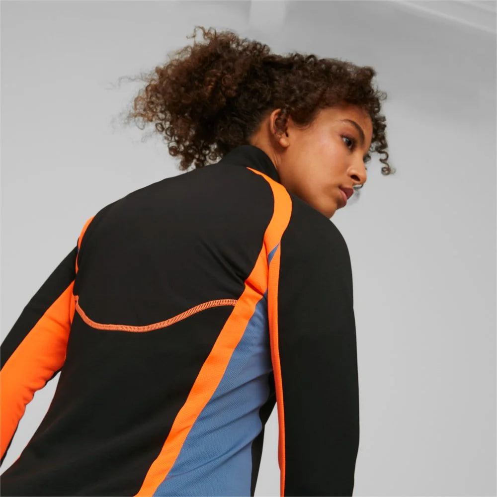 PUMA Womens Individualblaze 1 4 Zip Training Top Black