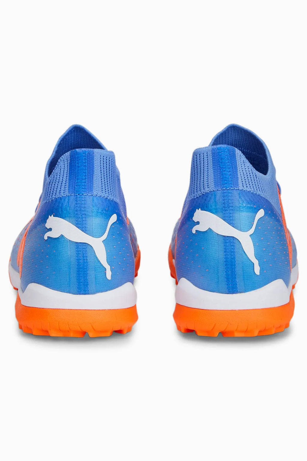 PUMA Future Match TT Turf Mens Soccer Cleats Blue Glimmer White Ultra Orange