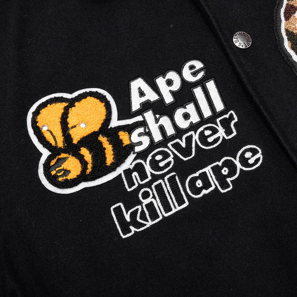 Bape Varsity Jacket Black