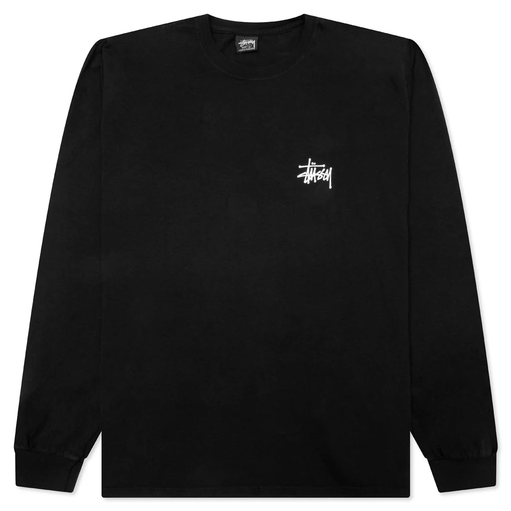 Basic Stussy Pig Dyed L S Tee Black