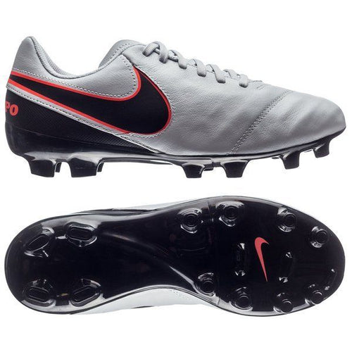 Nike JR Tiempo Legend IV FG Firm Ground Soccer Cleats Pure Platinum Silver