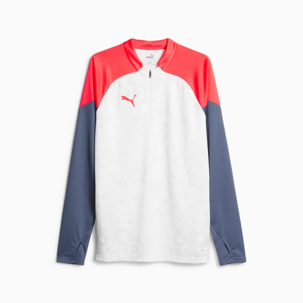 PUMA IndividualCUP 1 4 Zip Top White Red Blue
