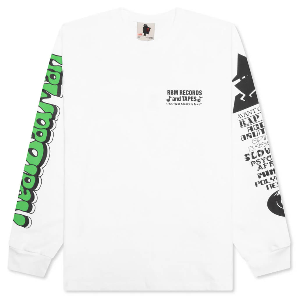 Records And Tapes L S Tee White