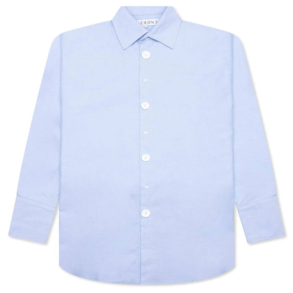 Enamel Button Oversized Shirt Light Blue