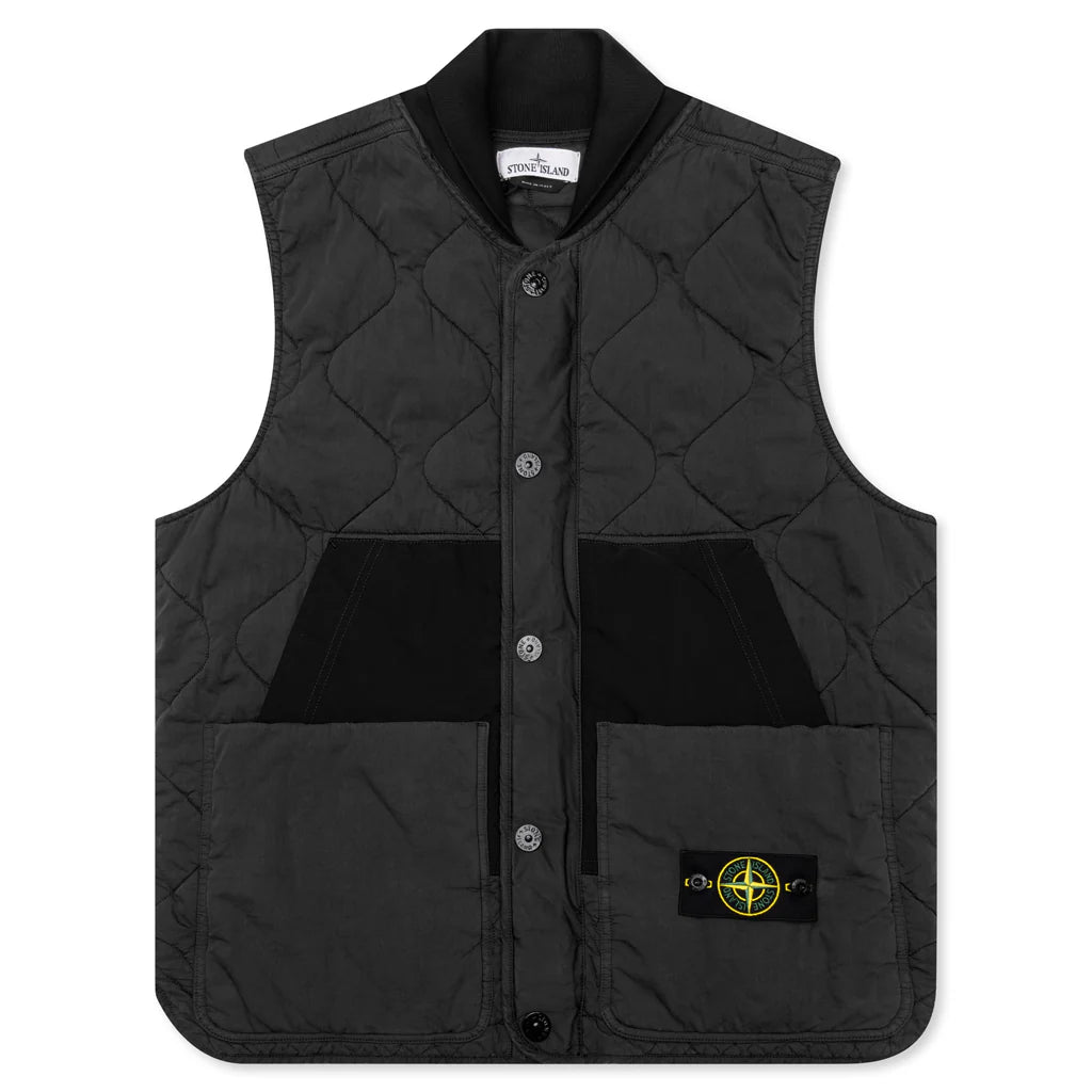 Quilted Nylon Vest Lead Grey