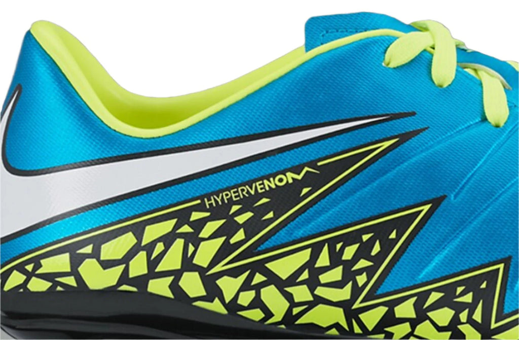 Nike JR Hypervenom Phelon II FG Soccer Cleats Blue Lagoon Volt Black