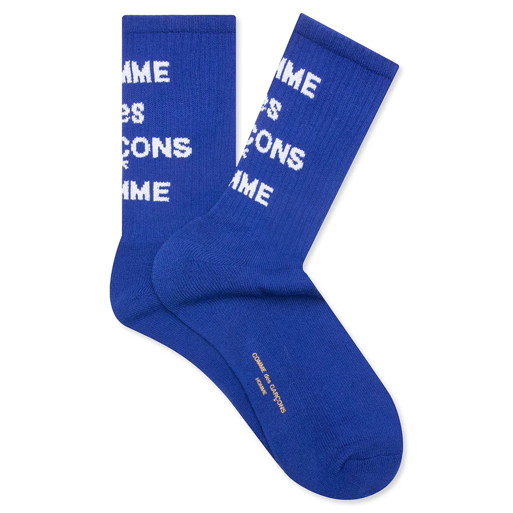 Logo Crew Socks Blue