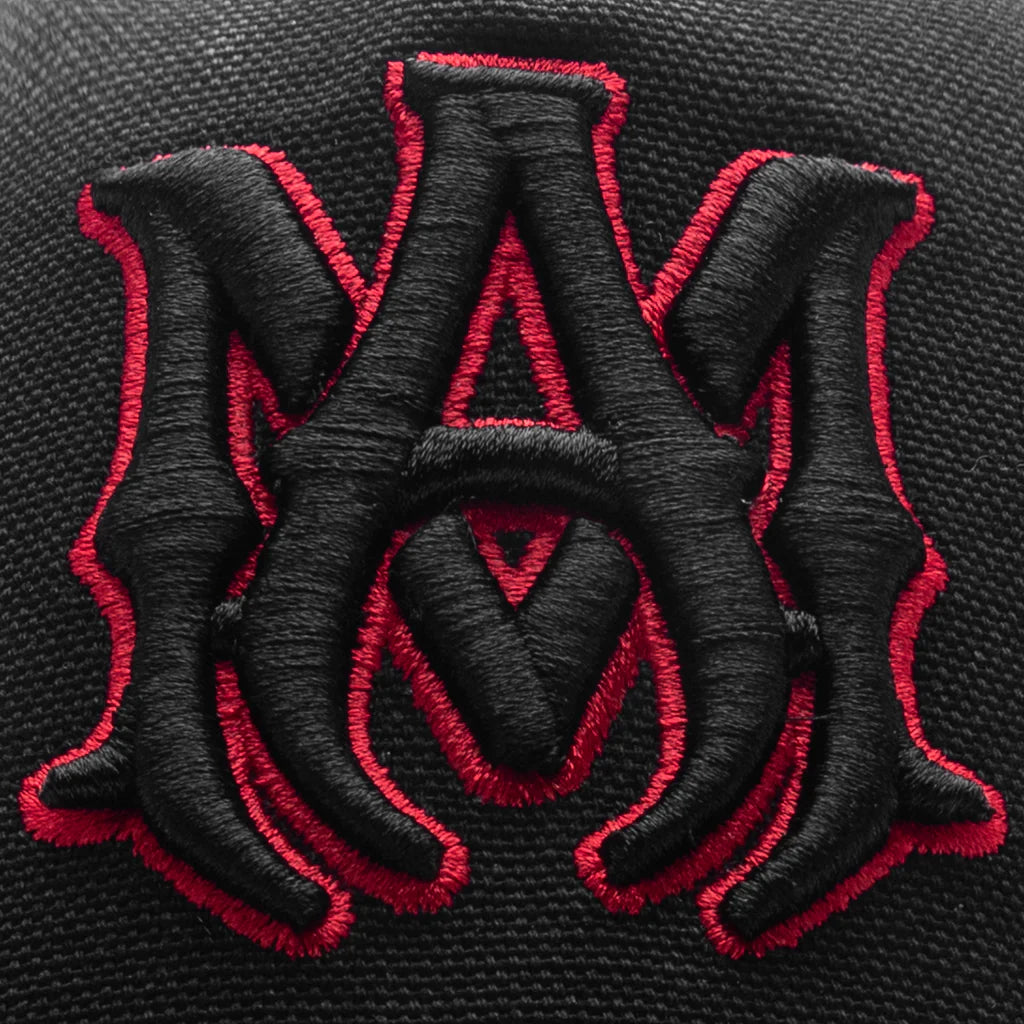 Stars MA Canvas Hat Black Red