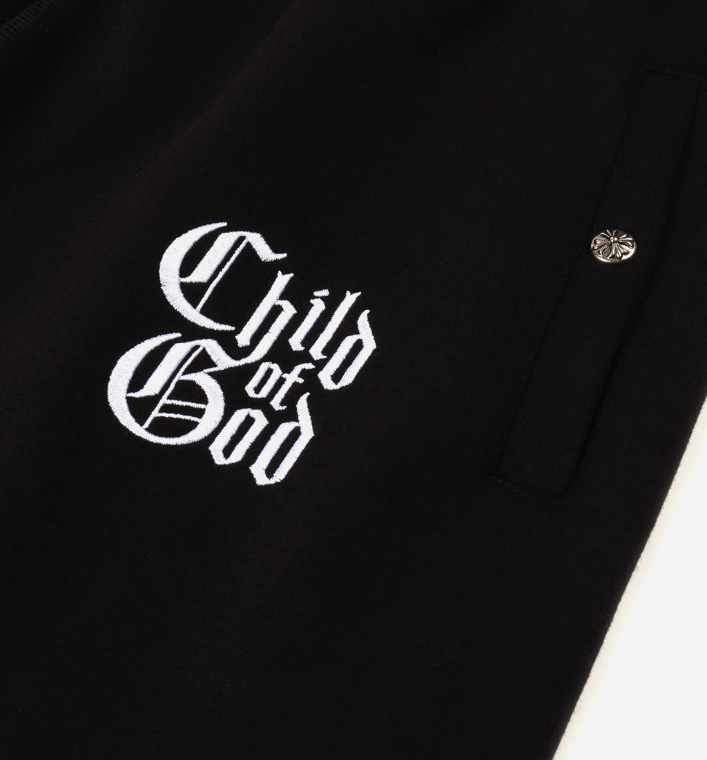 Biblical All Over Print Washed Fleece Mens Sweatpants Black White
