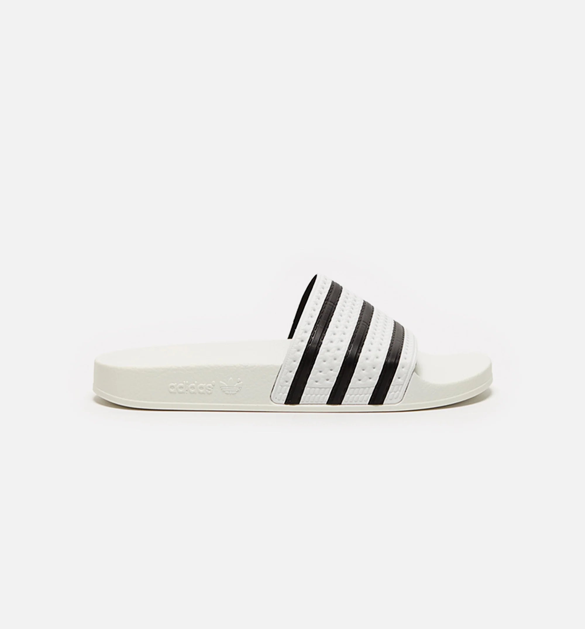 Adilette Mens Slides White Black