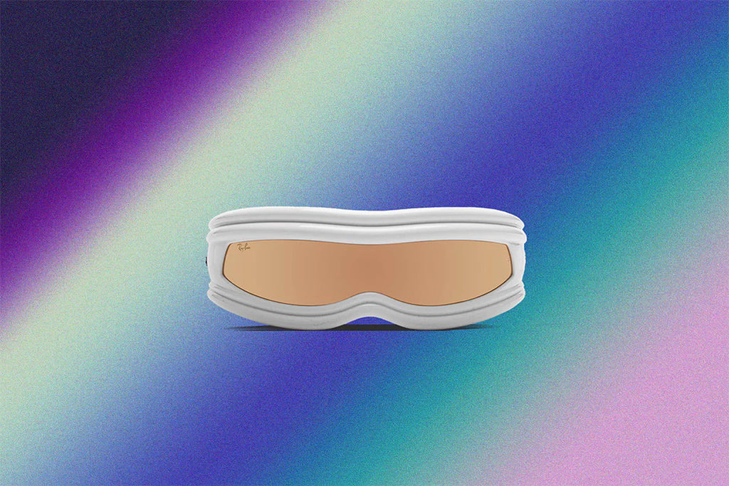 Ray Ban x AAP Rocky Ultra Wrap 001 White Brown Mirror Gold