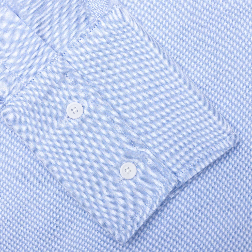 Enamel Button Oversized Shirt Light Blue