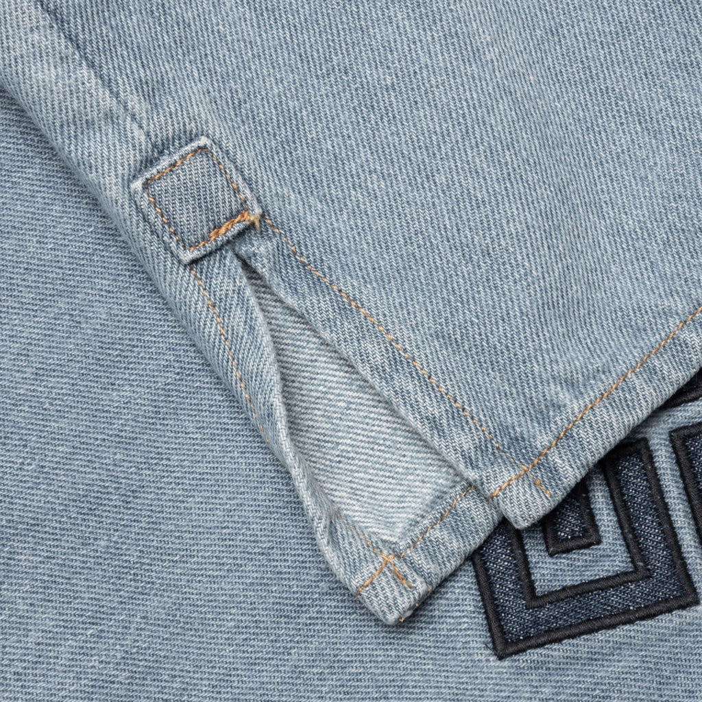 Classic Fit Overshirt w All Over 4G EMB Light Blue