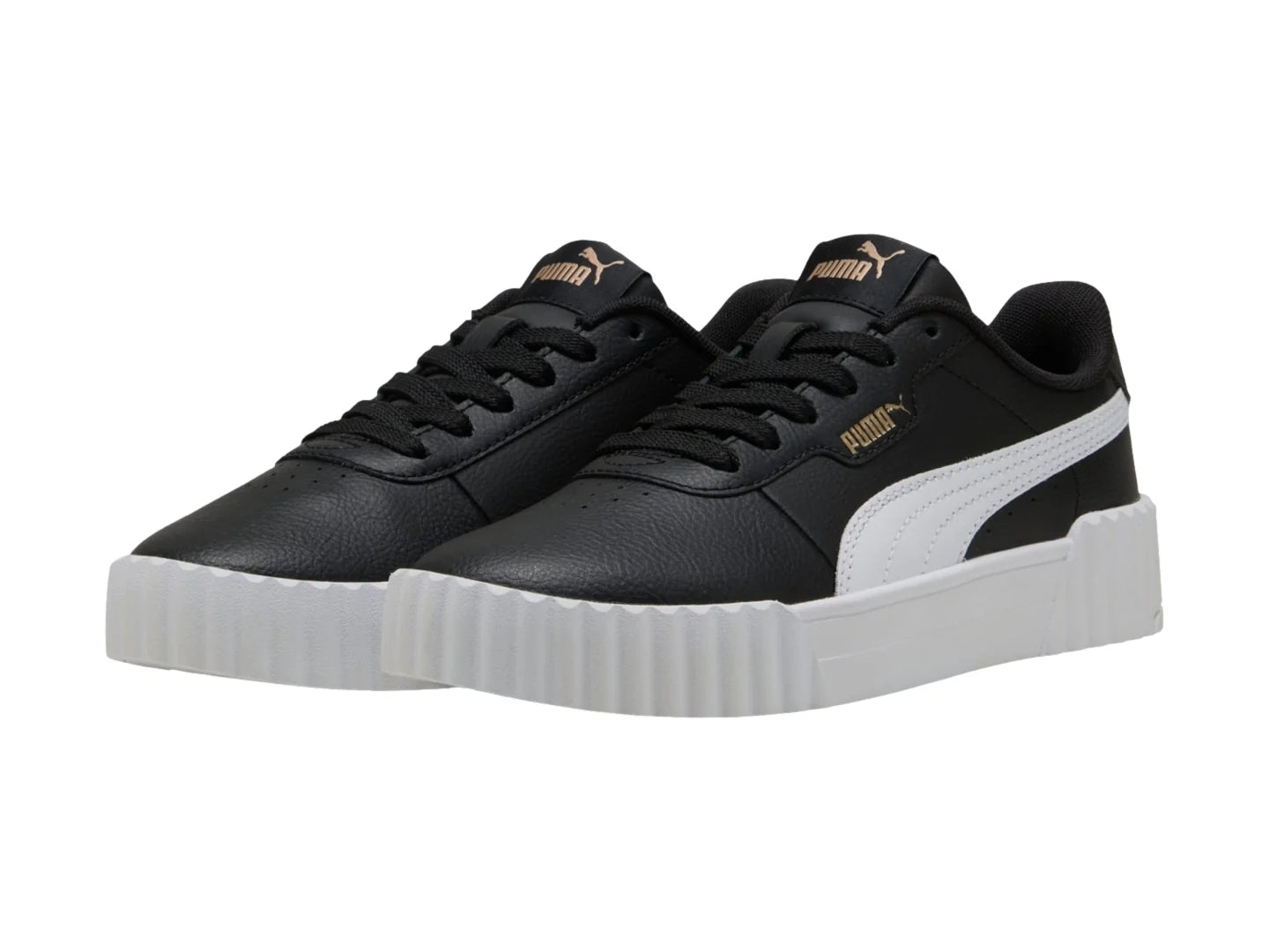 Tenis PUMA Carina 30 Negro y Dorado para Niño
