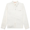 White Drill Shirt With Mending Lily White