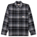 Heavy Washed Plaid Shirt Blue