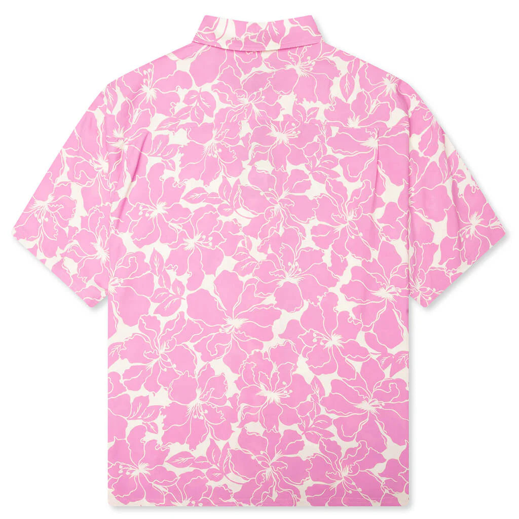 Floral Hawaiian Shirt Pink