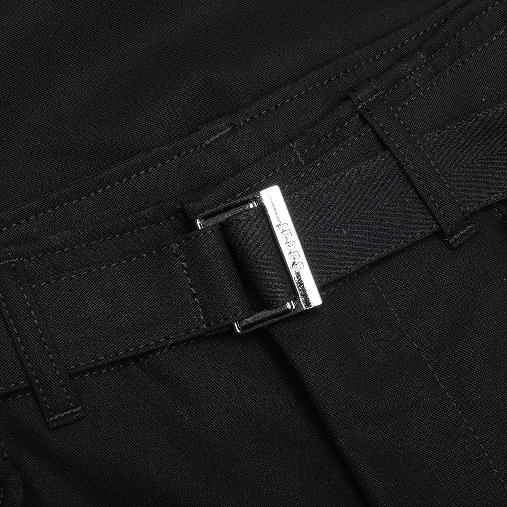 Cotton Twill Pants Black