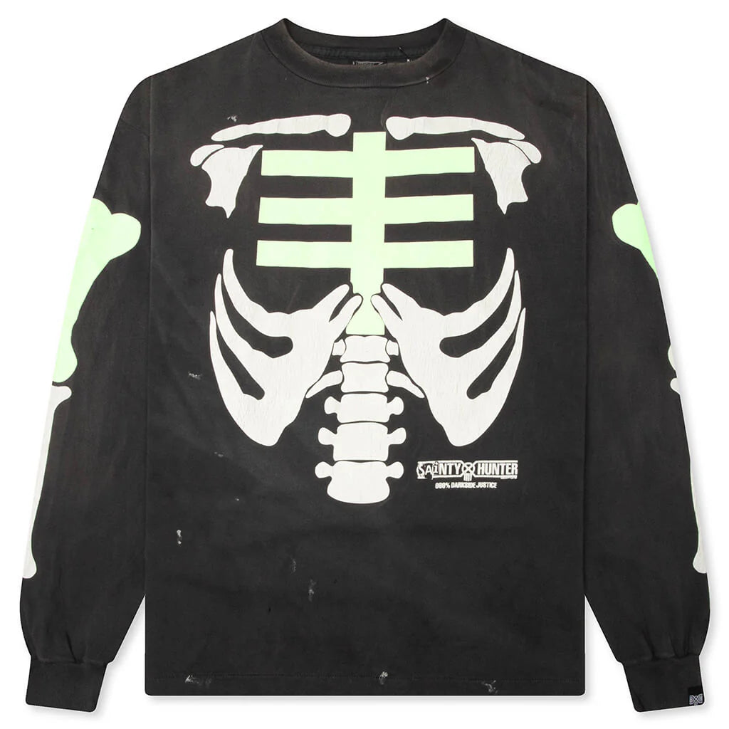 Saint M6 x Bounty Hunter Bone L S T Shirt Black