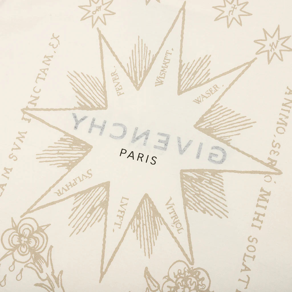 Reverse Cotton with Tarot Print T Shirt Ivory