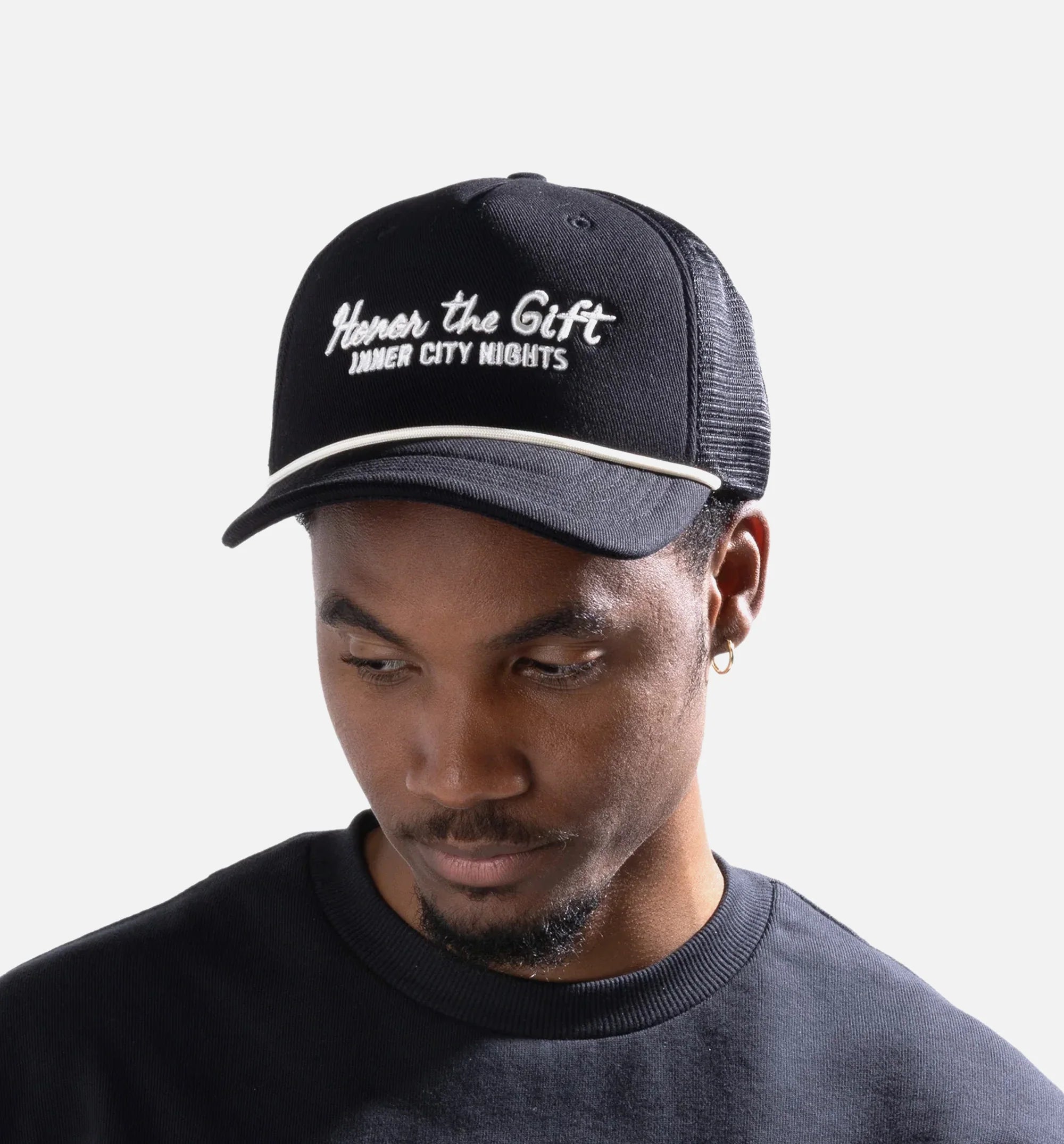 City Nights Trucker Mens Hat Black