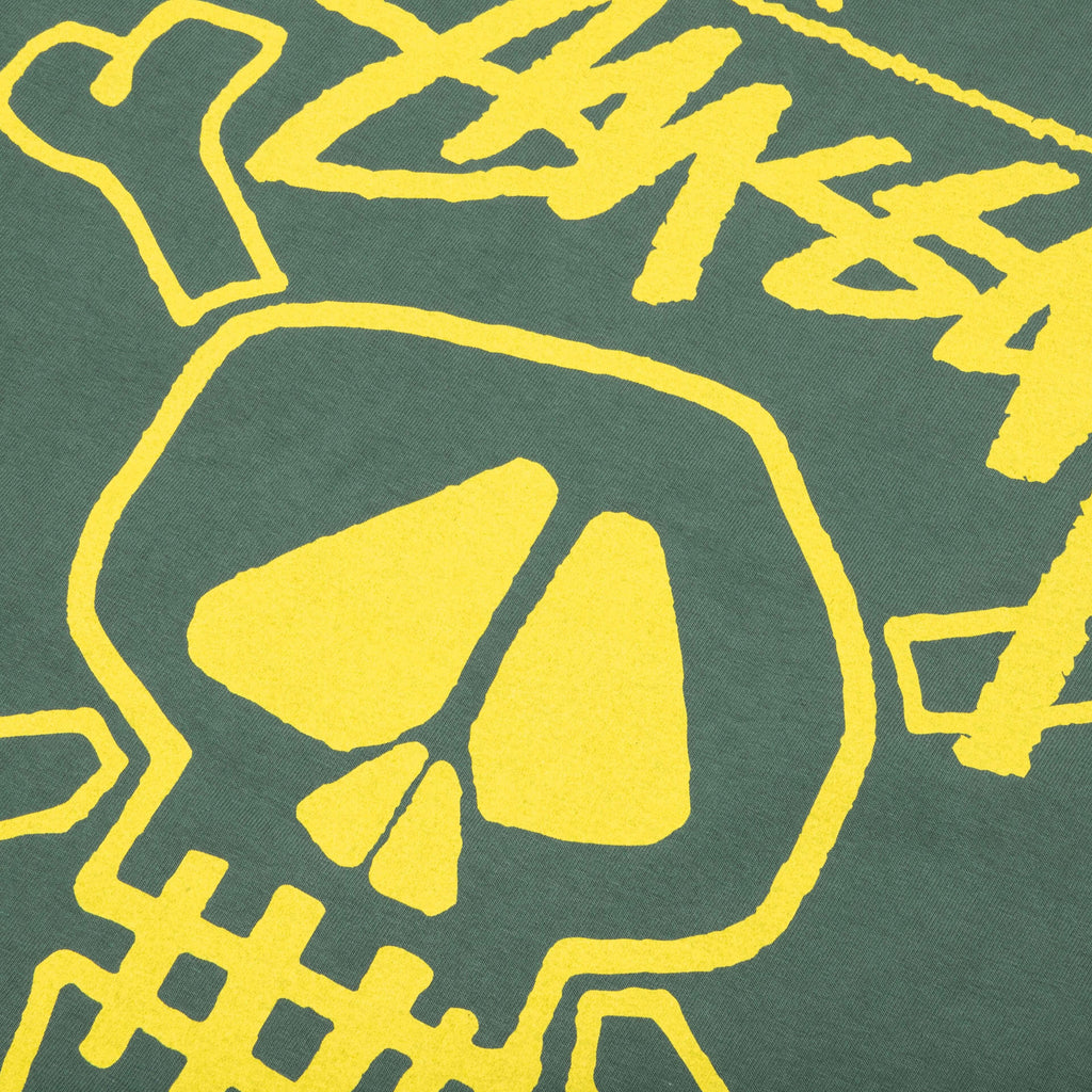 Skull Bones Pigment Dyed Tee Forest