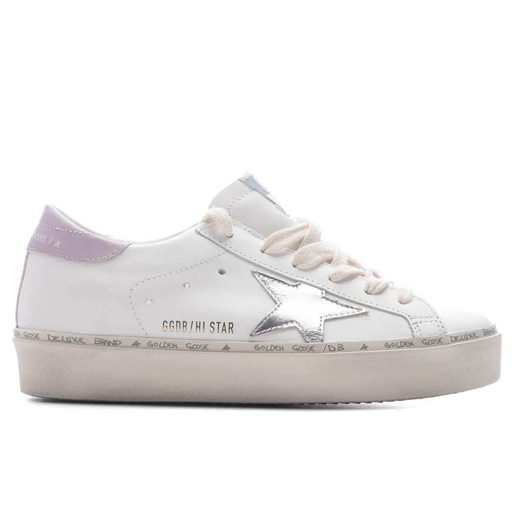 Womens Hi Star White Silver Lilac