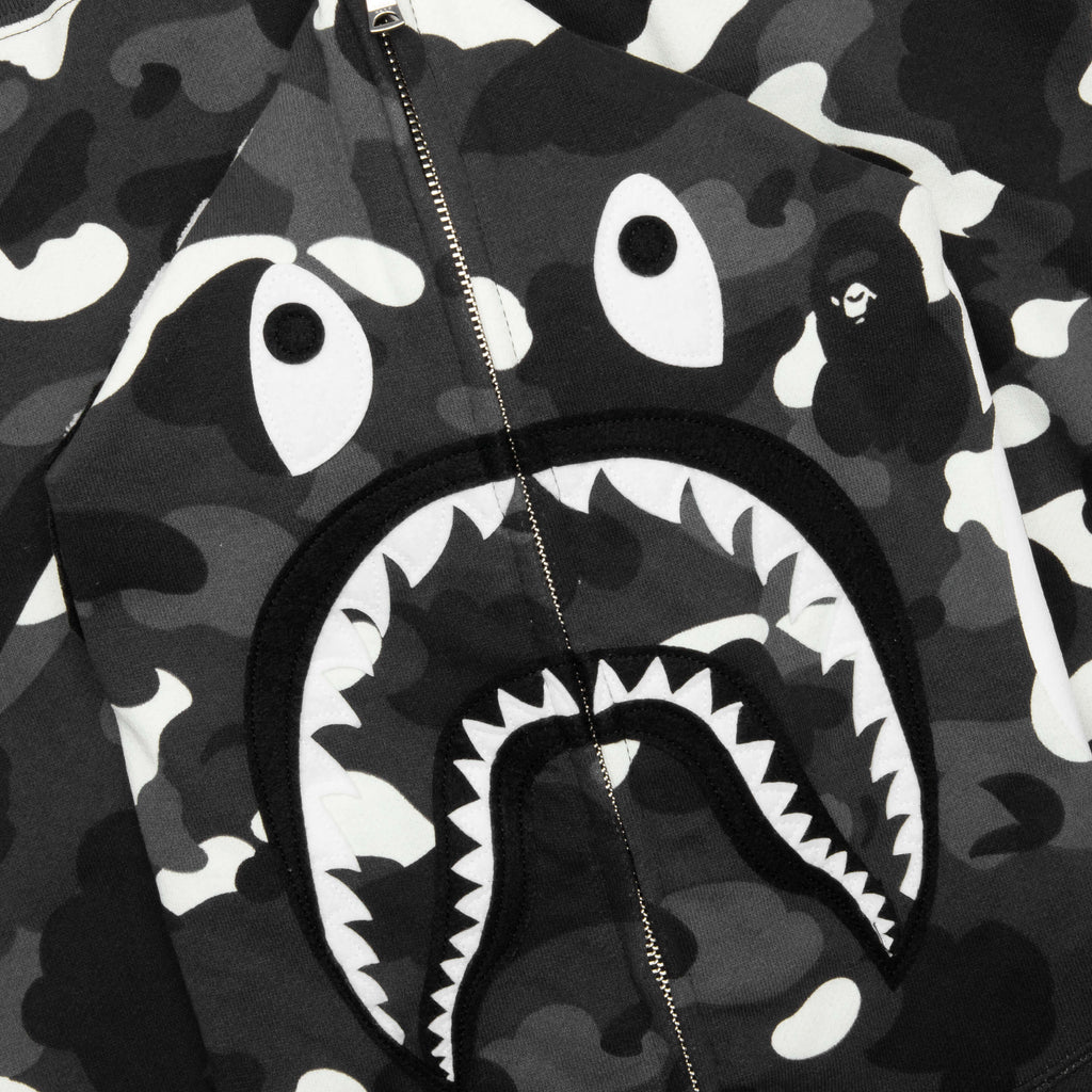 City Camo Shark Full Zip Hoodie Black