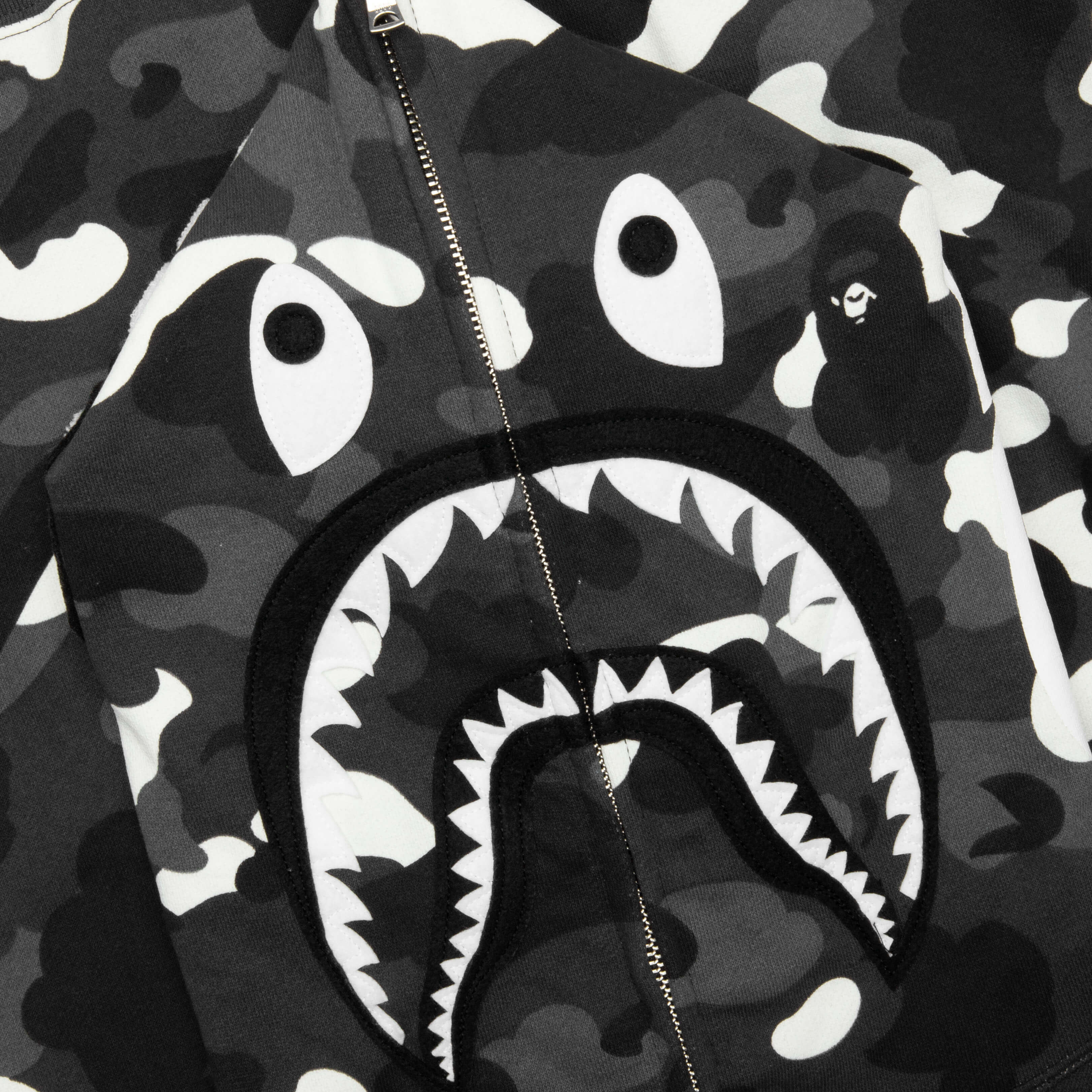 City Camo Shark Full Zip Hoodie Black