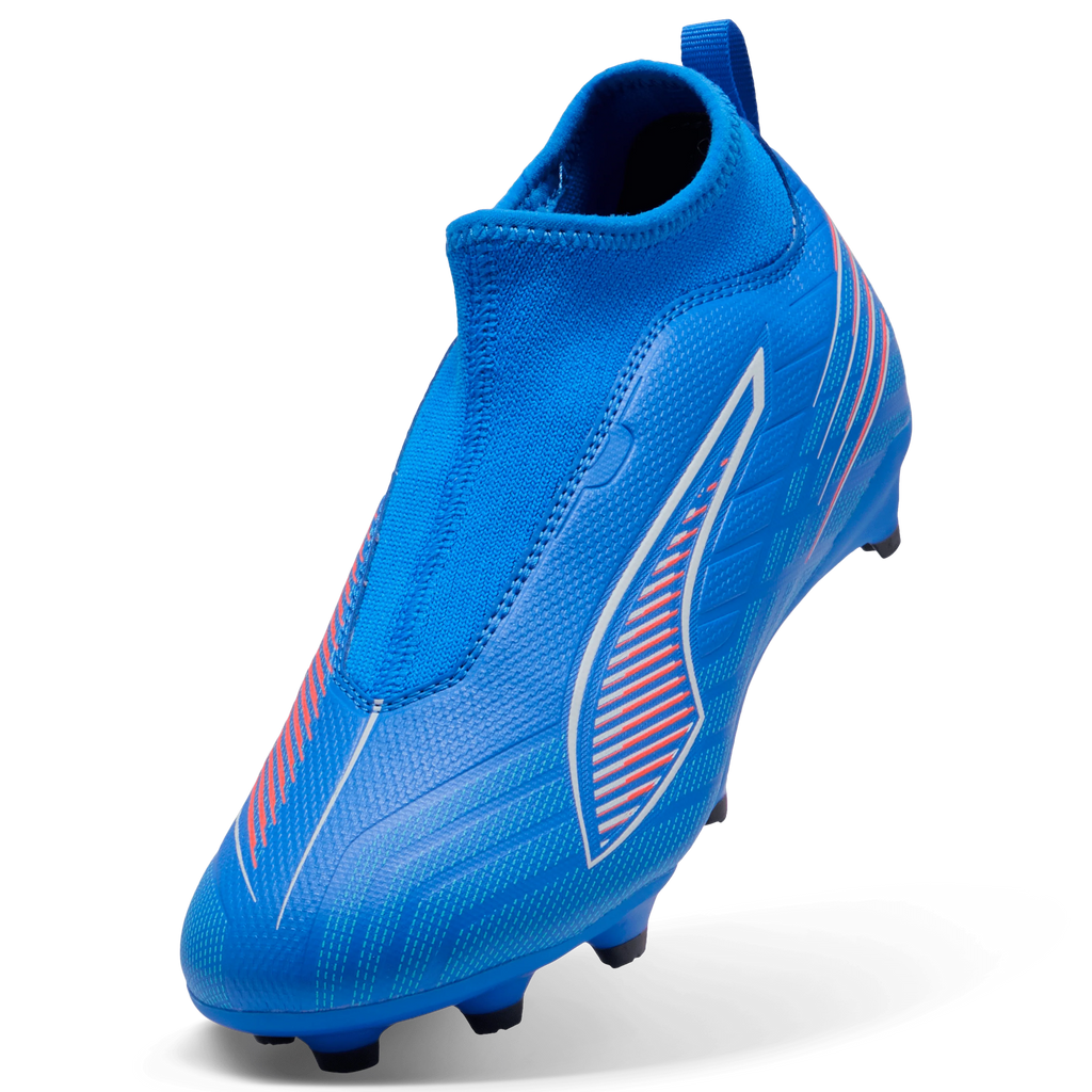 PUMA Ultra 6 Match Laceless FG AG Firm Multi Ground Kids Soccer Cleats Blue White