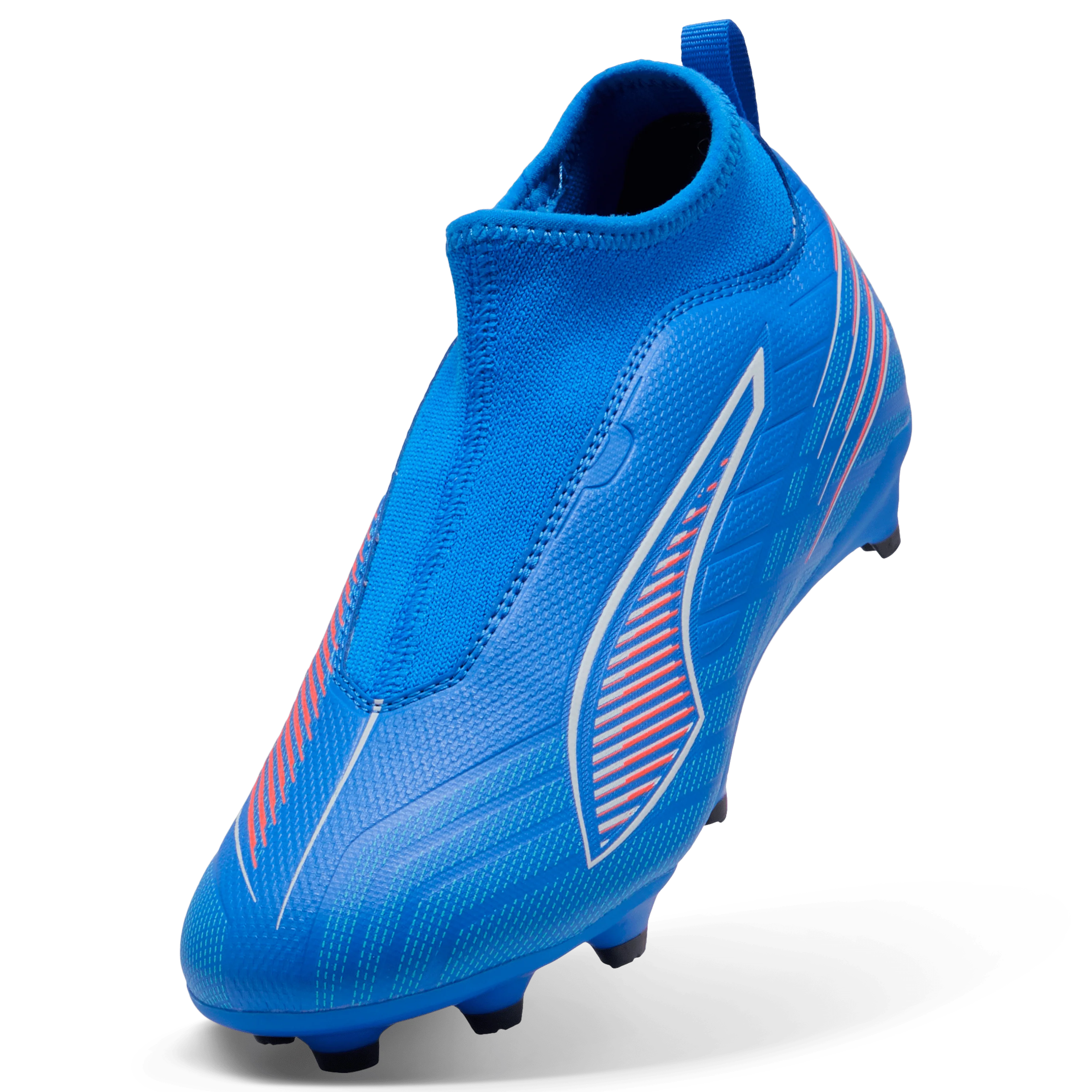 PUMA Ultra 6 Match Laceless FG AG Firm Multi Ground Kids Soccer Cleats Blue White