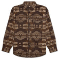 Chimayo Jacquard Button Down Shirt Brown