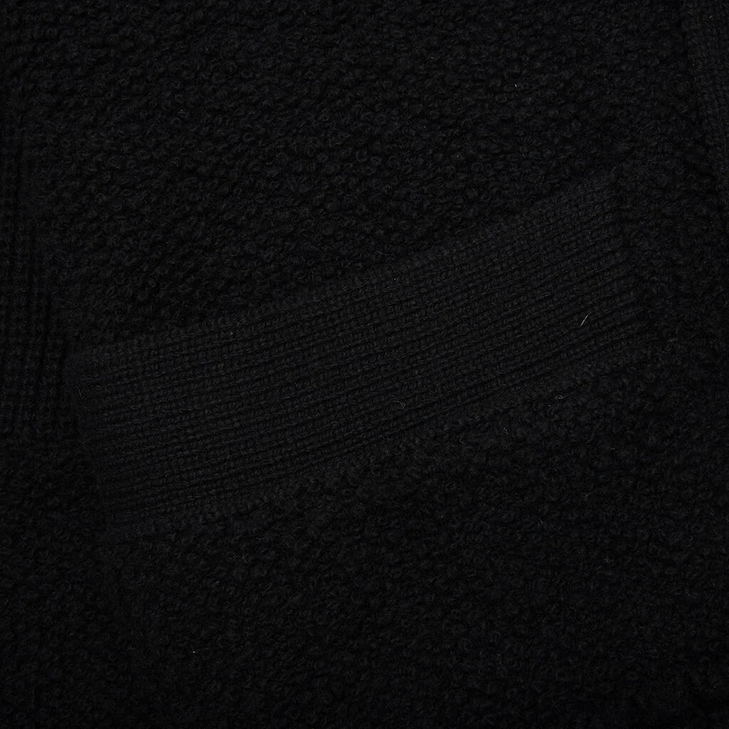 Wool Knit Cardigan Black