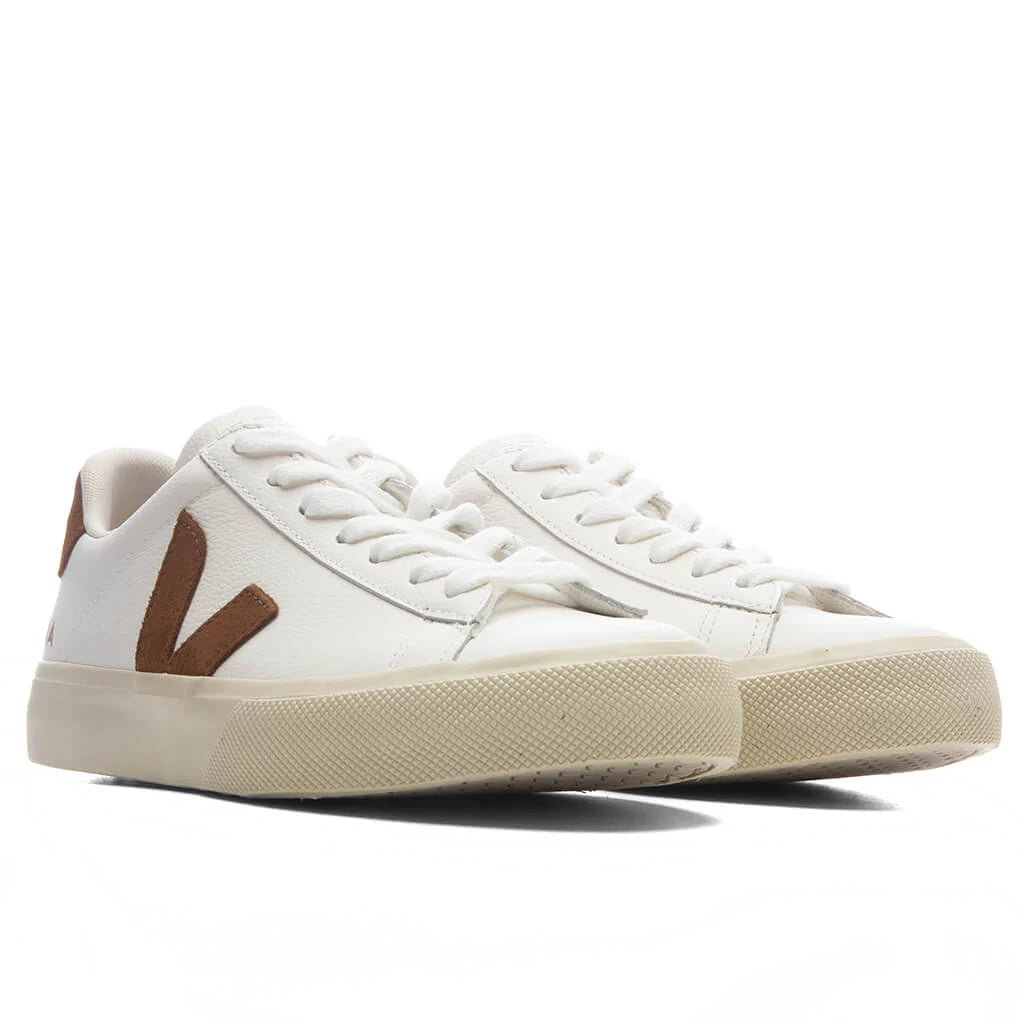 Womens Campo Leather White Cognac