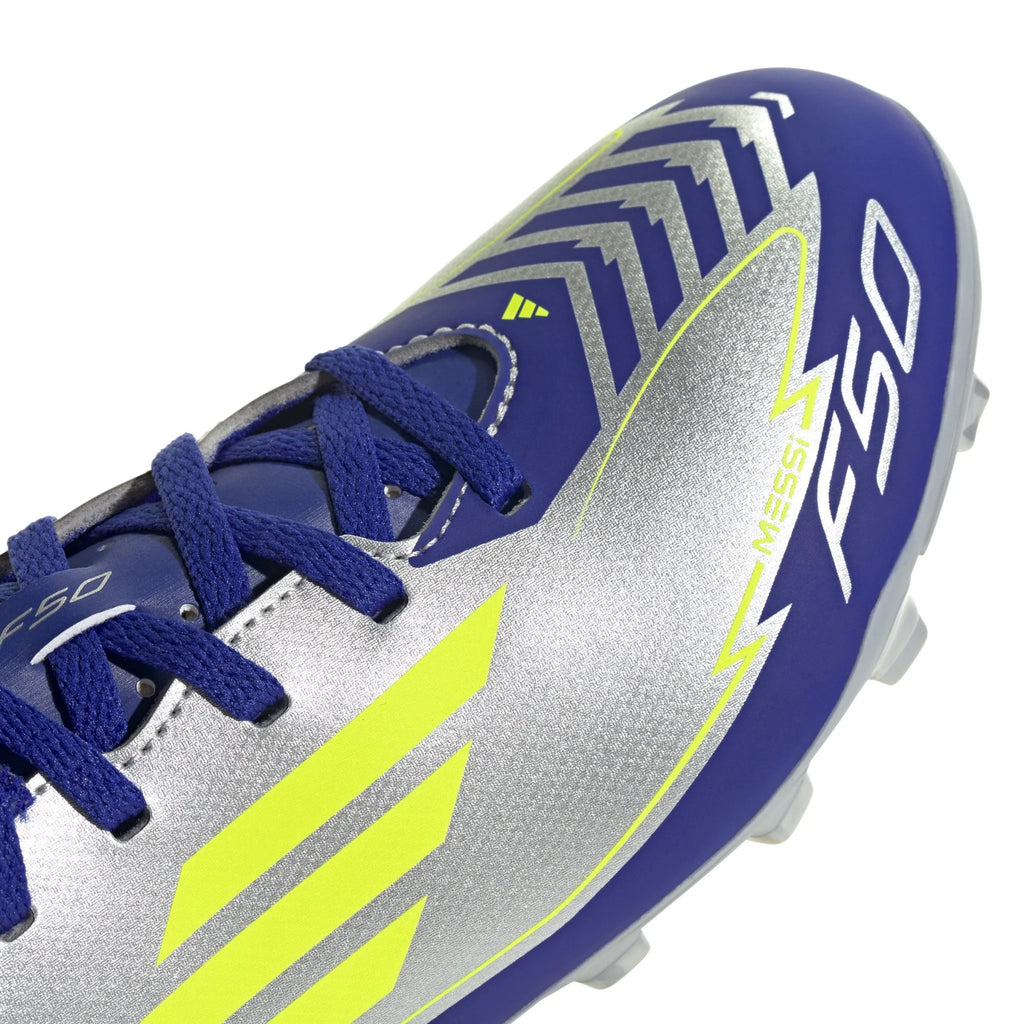 adidas F50 Club Messi Firm Multi Ground Boots Junior Silver