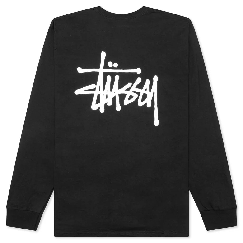 Basic Stussy L S Tee Black