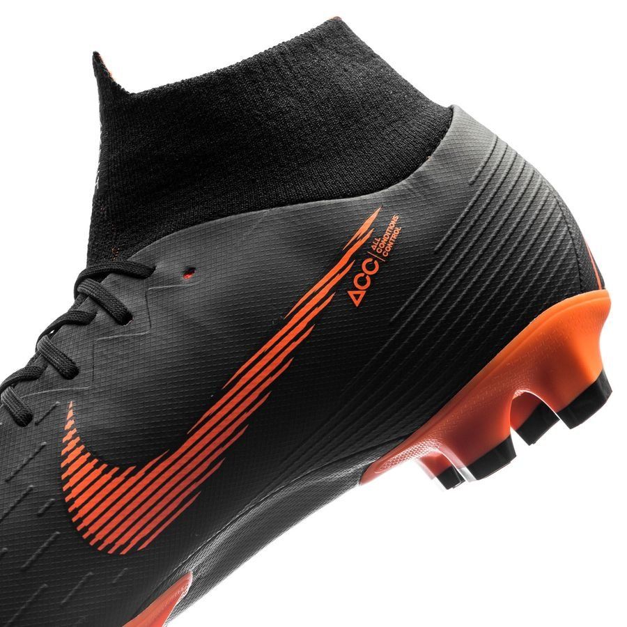 Nike Superfly 6 Pro FG Firm Ground Mens Soccer Cleats Black Total Orange