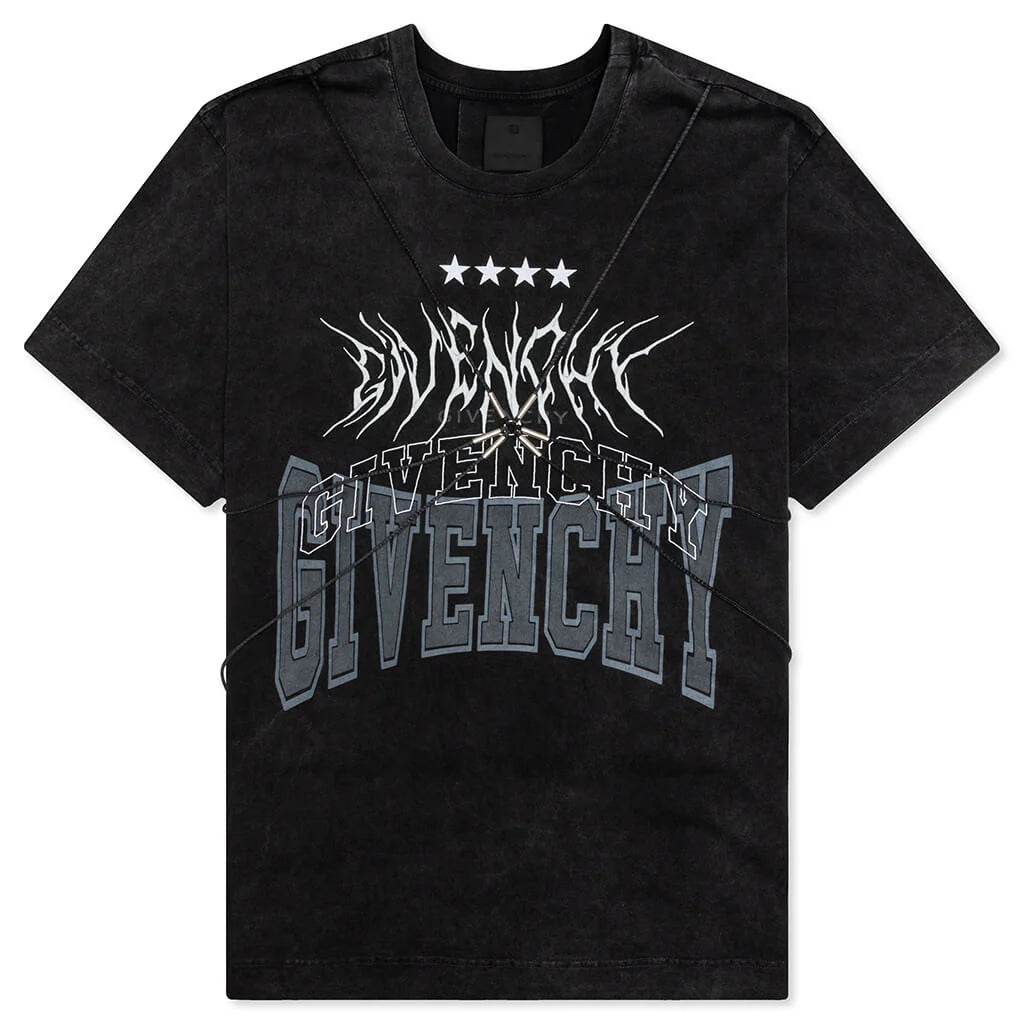 Oversized Fit T Shirt W Harness Grey