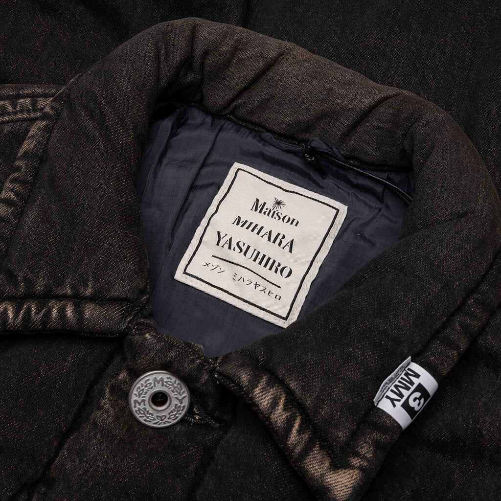 Puffer Denim Jacket Black