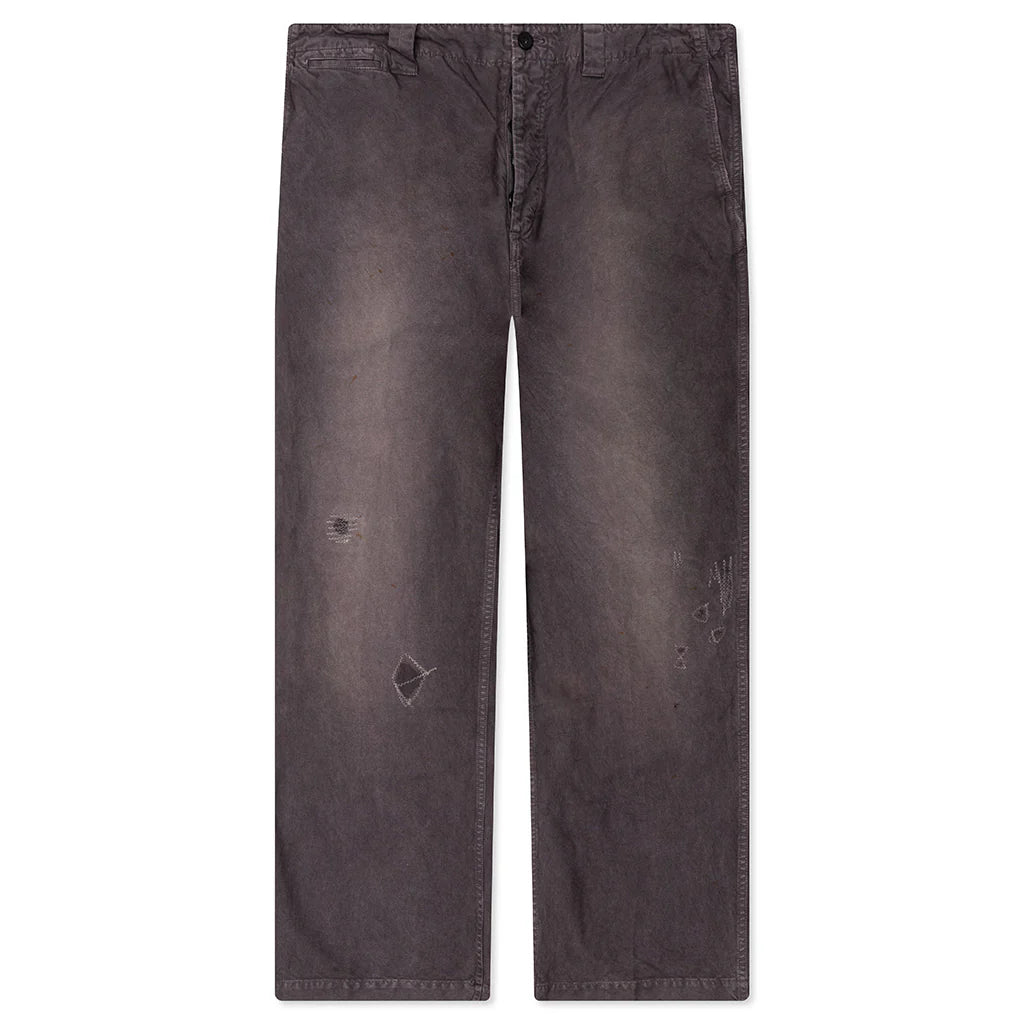 Wide Chino Crash Pants Black